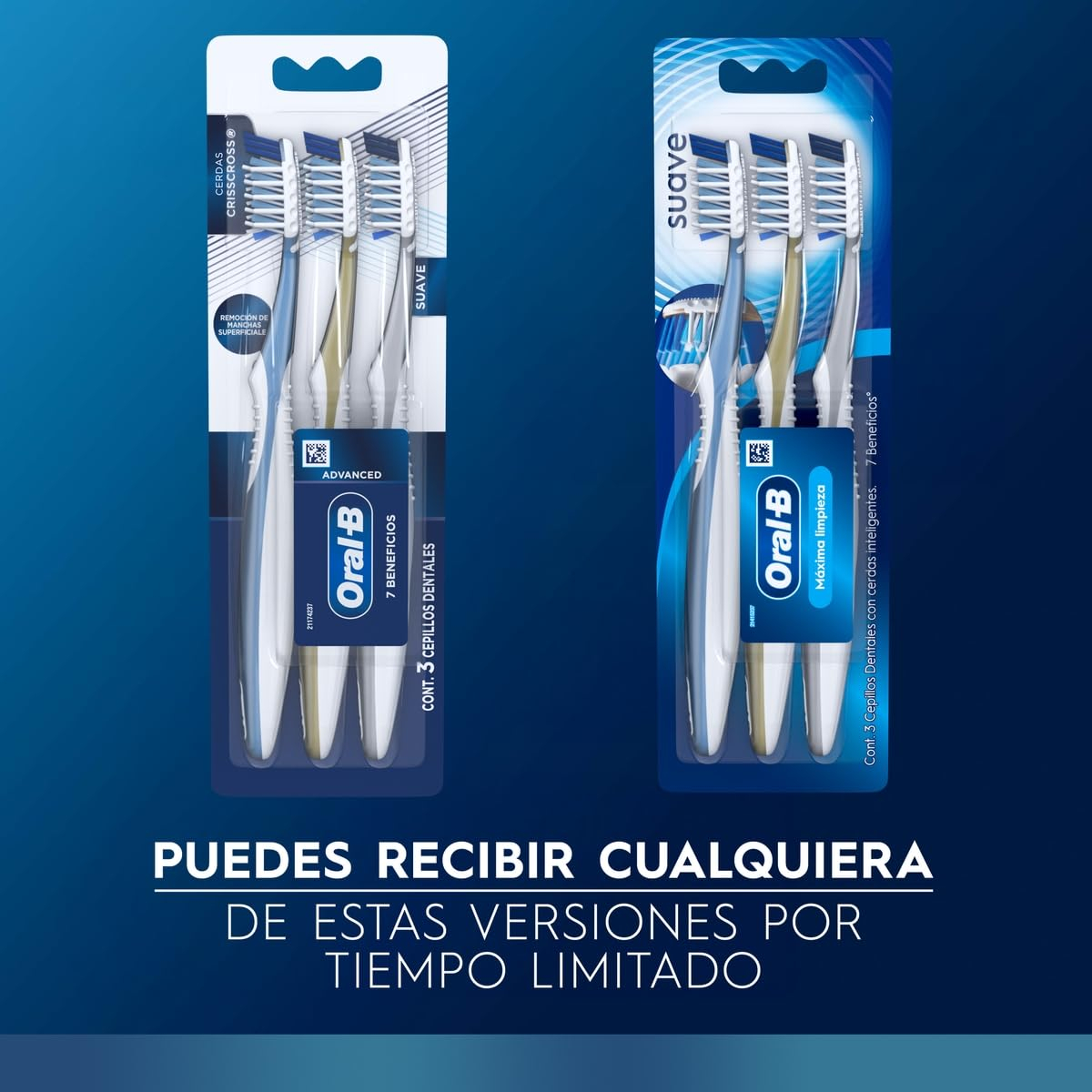 AMAZON: Oral-B Cepillo de Dientes 5 Acciones Cerdas Suaves, 2 Uds