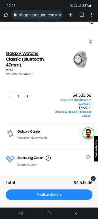 Samsung Store: Samsung Galaxy Watch 6 47mm