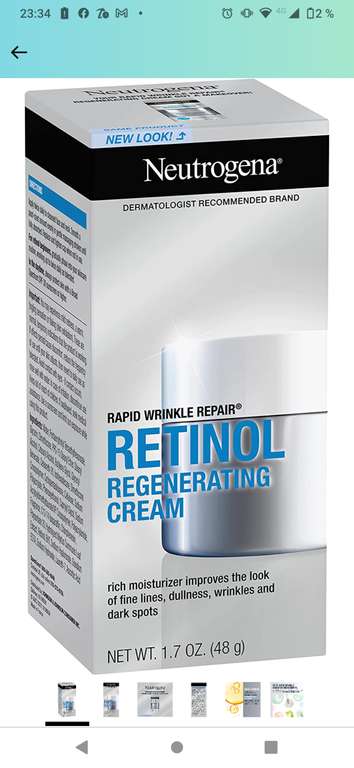 Amazon: Oferta por Crema Facial Antiarrugas Neutrogena Rapid Wrinkle Repair Retinol SA 48 g | Planea y Ahorra, envío gratis con Prime