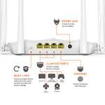 Amazon: Tenda AC5 WiFi Router Inalambrico, AC1200 Enrutador WiFi de Doble Banda, 2.4G y 5G, 4 Antenas de 6dBi