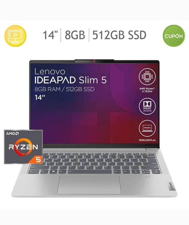 Costco: Lenovo Ideapad Slim 5 Laptop 14" Full HD AMD Ryzen 5 8GB 512GB SSD