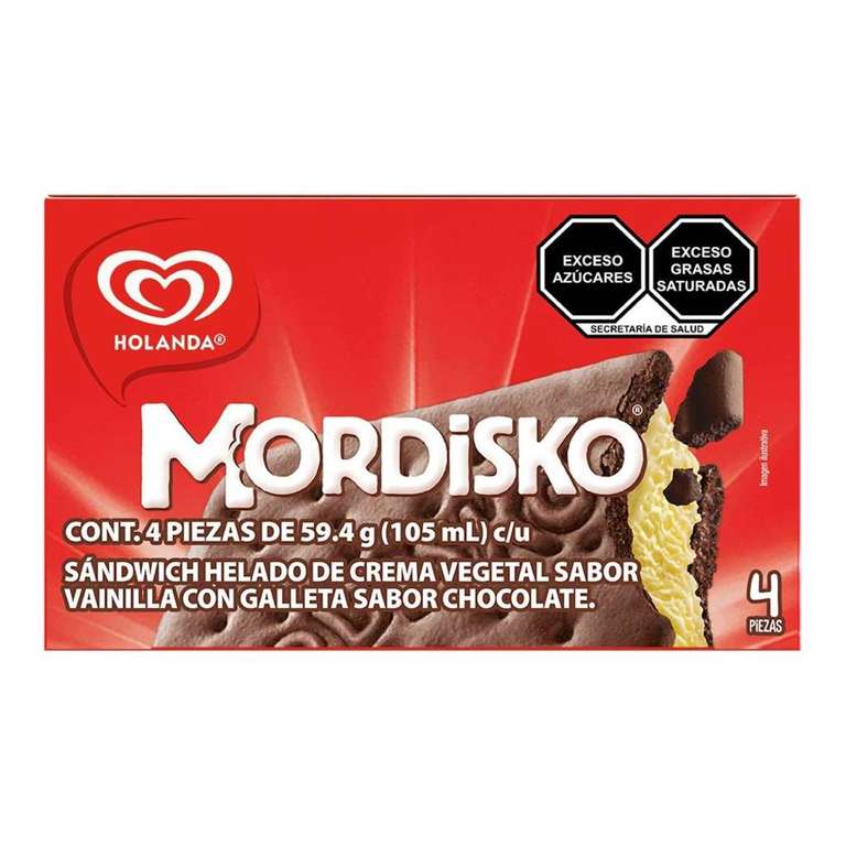 Soriana: 16 Mordisko Chocolate/Vainilla de Holanda (4 paquetes de 4 al 4x2)