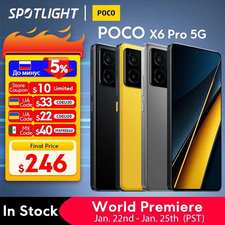Xiaomi Poco X6 Pro 5G 8GB 256GB Dual Sim Gris