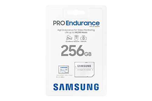 Amazon: SAMSUNG Pro Endurance Tarjeta de Memoria MicroSDXC de 256 GB