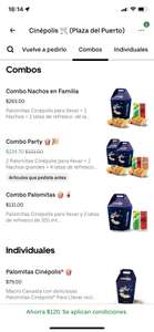 Combo Party Cinepolis (Uber Eats)