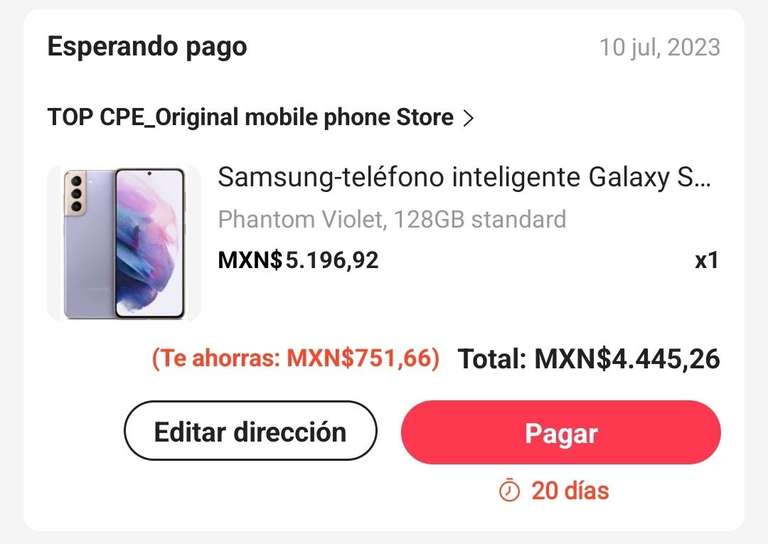 AliExpress: Samsung S21 Plus