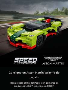 Lego: Set Aston Martin Valkyrie de regalo en compra superior a 800