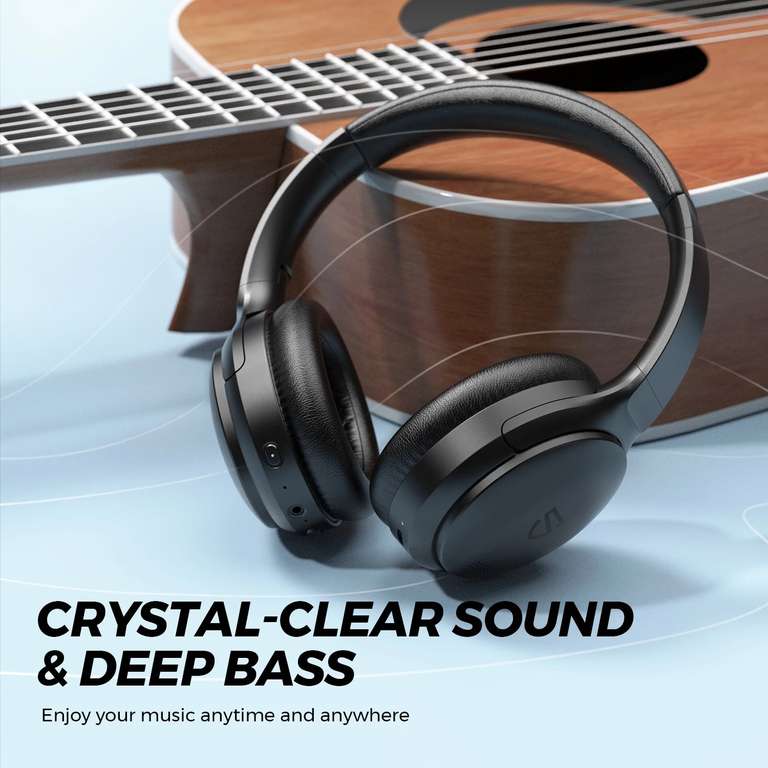 AliExpress: SoundPEATS A6 Audifonos Inalámbricos Diadema Plegables Bluetooth5.0, Auriculares Over Ear Cancelación Activa de Ruido.