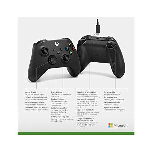 Amazon: Control Original para Xbox Series X/S con Cable USB-C