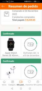 Apple Watch SE reacondicionado y Airpods Pro 2 gen Nuevos Paypal + HSBC