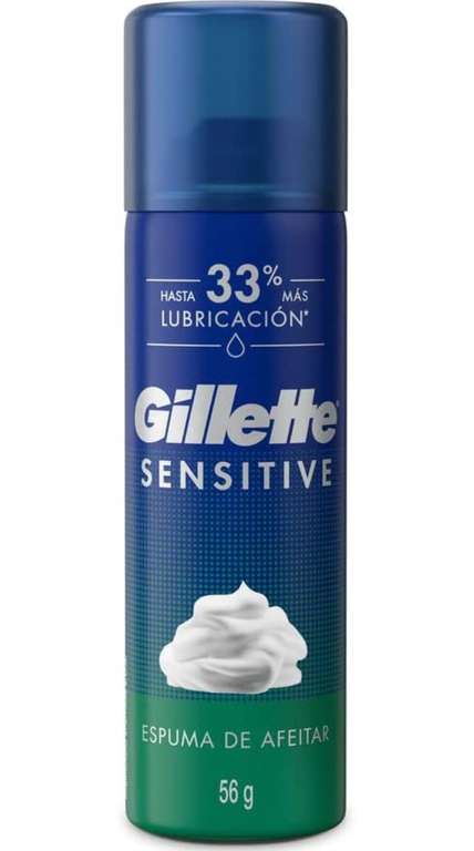 Amazon: Gillette Sensitive Espuma De Afeitar 56 g / 57 ml | Envío prime