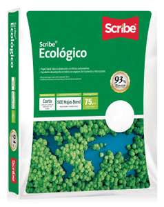 Amazon: Scribe Ecológico Papel Bond Blanco Carta Paquete de 500 Hojas 75g Blancura 93%