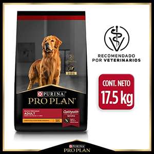 Amazon: Alimento para perro Premium. Pro Plan Adulto Razas Medianas con Optihealth, Sabor Pollo, 17.5 kg (Planea y Ahorra)