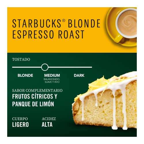Amazon: Starbucks by Nescafé Dolce Gusto, Blonde Espresso Roast 12 Cápsulas | Envío gratis con Prime
