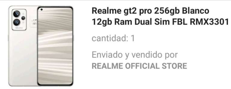 Linio: Realme GT2 Pro 12GB+7GB/ 256GBs (Envío 1 a 3 días) EN ESPAÑOL. UNO DE LOS 3 MEJORES TELEFONOS DEL 2022 (El más económico de ellos)
