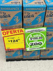 Soriana pinos Veracruz: Caja de leche marca Lala light con 6 piezas en $100 con 200 puntos en la tarjeta Soriana