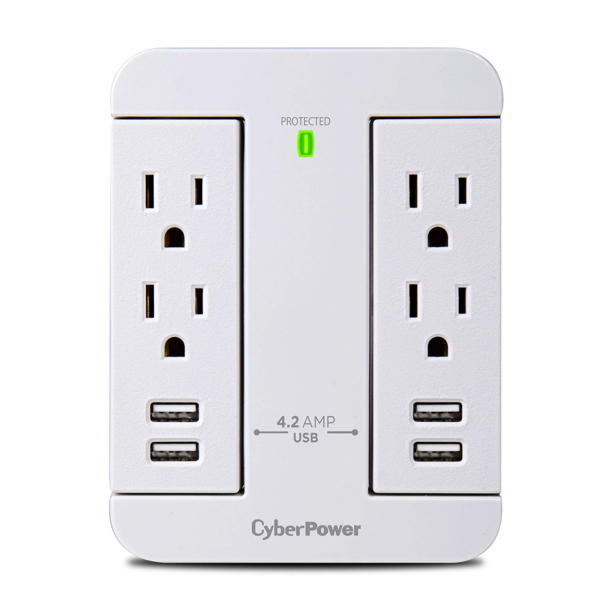 Amazon: CyberPower GP400U4AWH Supresor de Picos, Blanco, Pequeño 4 USB