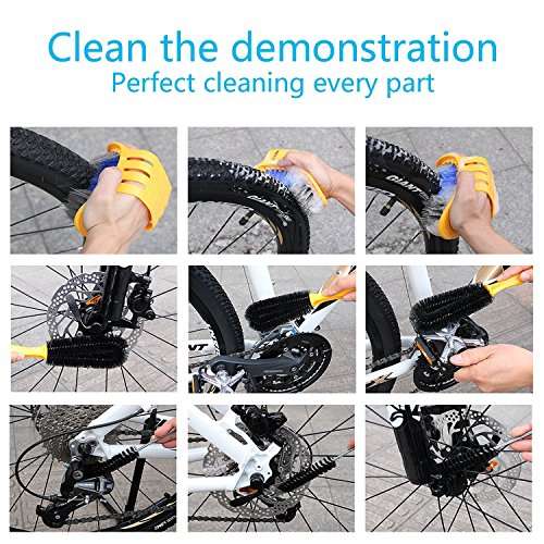Amazon: Kit de cepillos y Herramientas de limpieza para Bicicletas