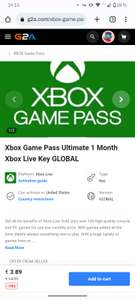 G2A 1 mes de Game Pass Ultimate