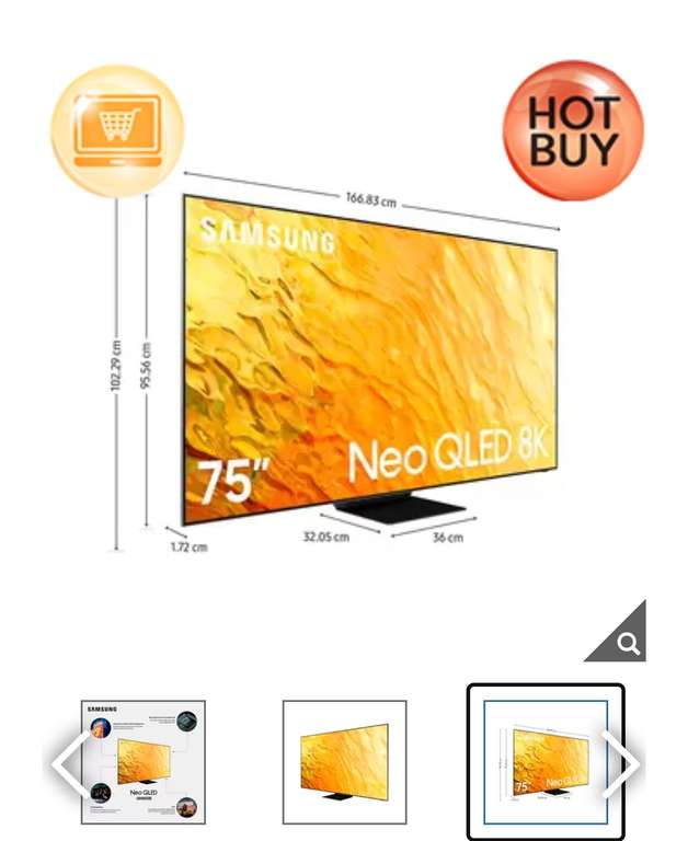 Costco: Samsung Pantalla 75" NEO QLED 8K Smart TV