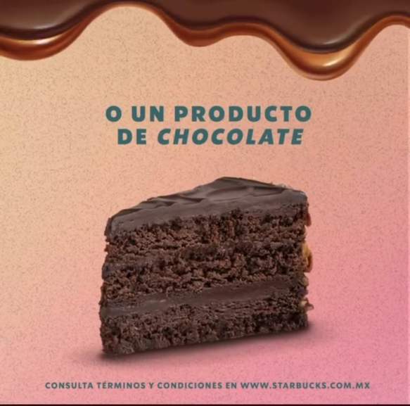 Starbucks: Bebida o alimento de chocolate al 2x1 