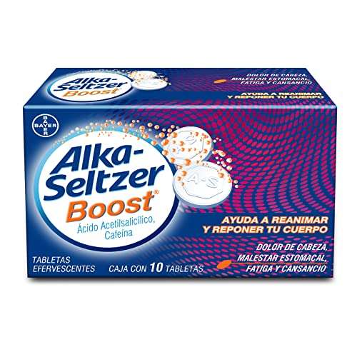 Amazon: Alka Seltzer Boost 10, Tabletas Efervescentes