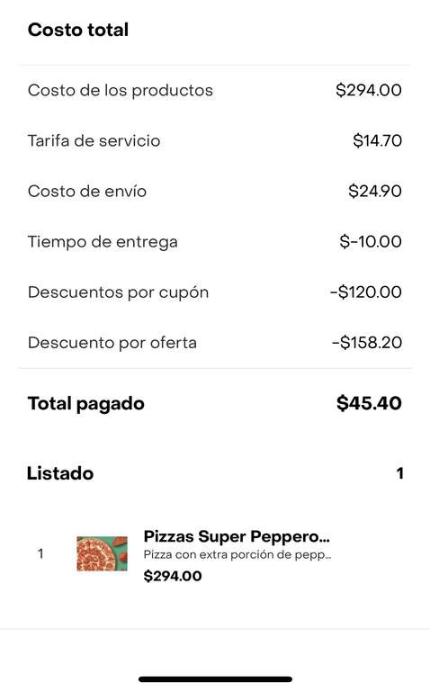 Rappi: Pizza papa john's a 45 pesos | usuarios seleccionados