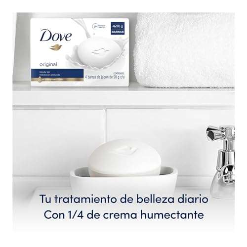 Amazon: Jabón en Barra Dove Original 4 x 90 g - Planea y ahorra