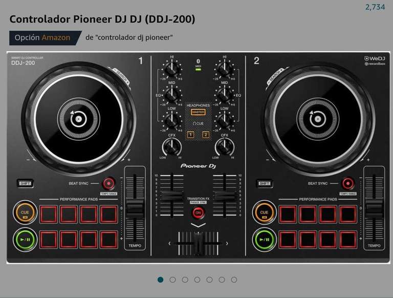 Amazon: Controlador Pioneer DJ DJ (DDJ-200) para mezclar mejor que el maestro albañil