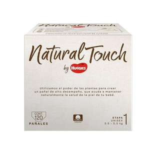 Walmart: Pañales Natural Touch By Huggies Etapa 1 y/o 2, 120 piezas