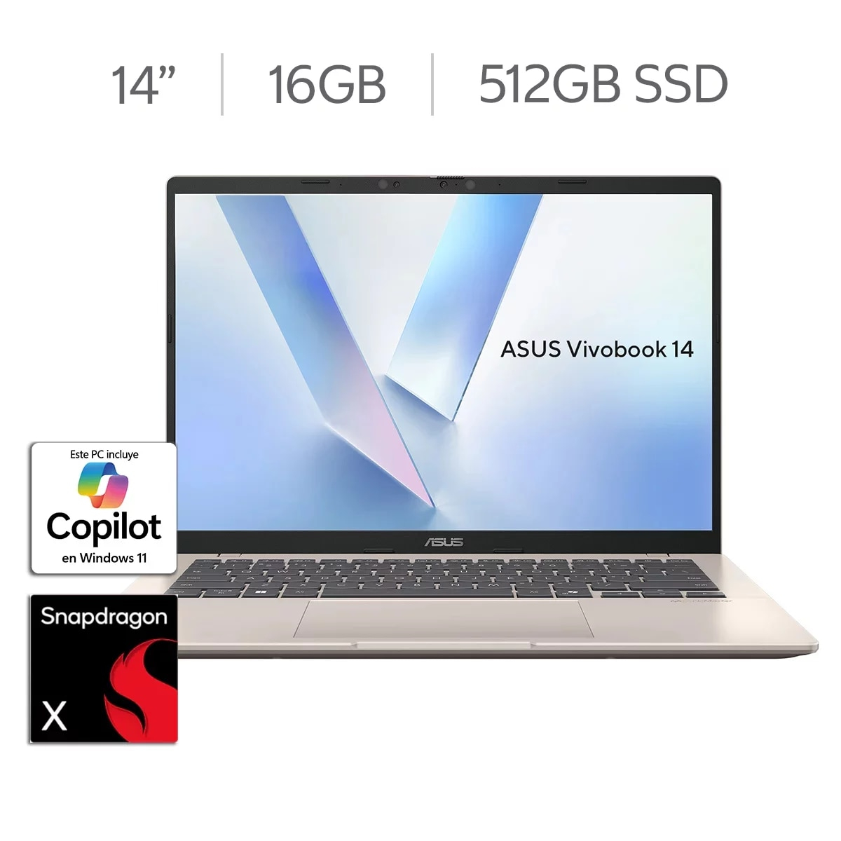 Costco: ASUS Vivobook 14 Laptop 14" WUGA Snapdragon X X1 16GB 512GB SSD