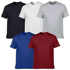 Amazon: Paquete de 5 camisetas para hombre 100% algodón