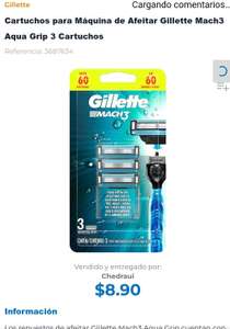 Chedraui: Gillette Match 3 (3 Cartuchos) Chequen Sucursales