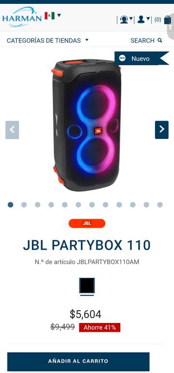 Harman Audio: Bocina JBL partybox 110