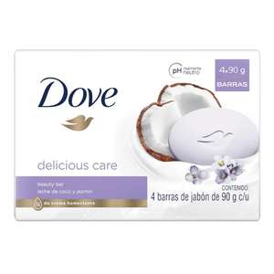 Amazon: Jabón Dove Delicious Care Leche de Coco y Jazmín 4 x 90 g