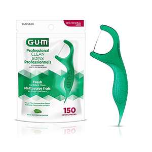 Amazon: Gum - Hilo dental profesional CLEAN (versiones de 150 y 600 piezas), menta fresca