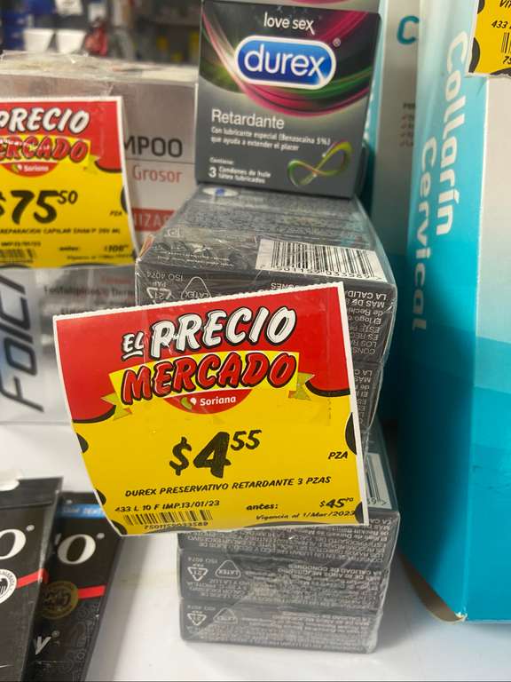 Soriana Guadalajara Av Juárez: Caja de Condones Durex Retardante a solo 4 pesitos (Para que aguante más el amiguito)