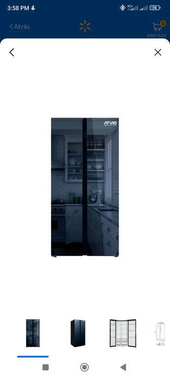 Walmart: Refrigerador Atvio Home AT-RF833MX 15.7 pies Azul