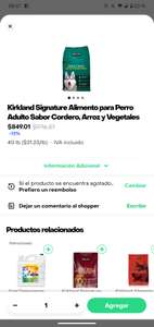 Costco por Rappi - Kirkland Signature Alimento para Perro Adulto Sabor Cordero, Arroz y Vegetales 40 lb
