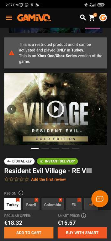 Gamivo: Resident Evil Village Xbox gold