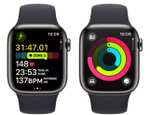 Mercado Libre: Apple Watch Series 9 GPS + Celular • Caja de acero inoxidable color grafito de 45 mm • Correa deportiva color medianoche