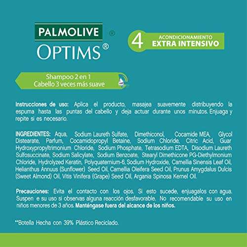 Amazon: Palmolive Optims Shampoo N4 con Vital Keratina, brinda brillo de alto impacto. 400 ML. (Planea y Ahorra, envío gratis prime)