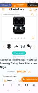 RadioShack: Samsung Galaxy Buds Live In ear Negro