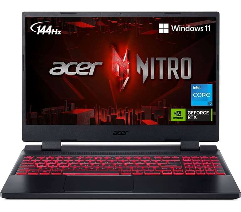 Amazon. Laptop Acer Nitro 5 AN515-58-525P | Intel Core i5-12500H | RTX 3050 | IPS FHD 15.6" 144Hz | DDR4 de 8 GB | SSD PCIe Gen 4 de 512 GB