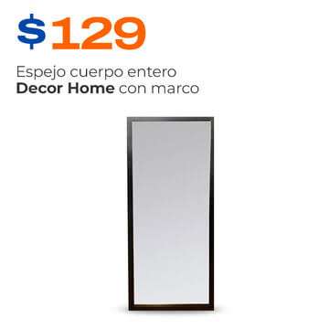 Chedraui: Espejo Cuerpo Entero marca Decor Home con Marco ($129.00)