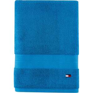 Amazon Tommy Hilfiger - Toalla de baño Modern American 100% algodón, 76 x 137 cm, Azul Sueco