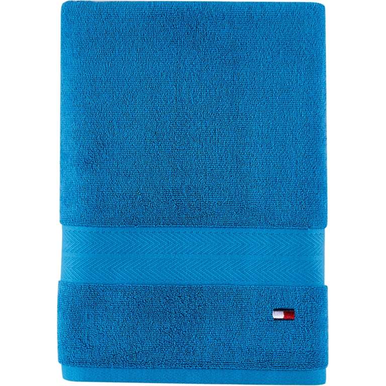 Amazon Tommy Hilfiger - Toalla de baño Modern American 100% algodón, 76 x 137 cm, Azul Sueco