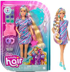 Amazon: Barbie Fashion & Beauty Totally Hair Vestido de Estrellas Amarillas