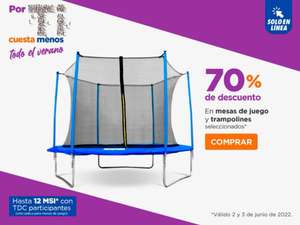 Chedraui: 70% de descuento en mesas de juego y trampolines seleccionados (Exclusiva tienda en línea)