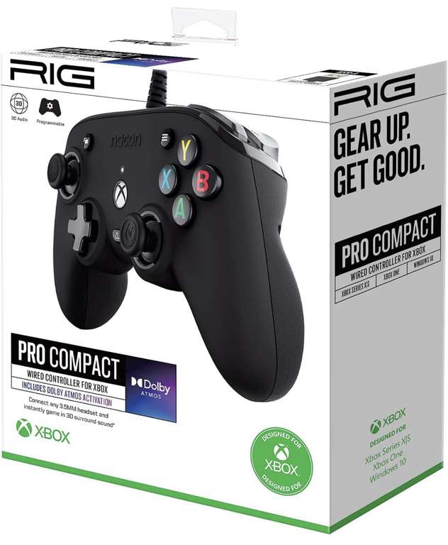 Amazon: RIG NACON Pro Compact Control de juego para Xbox Series X/S, Xbox One y PC